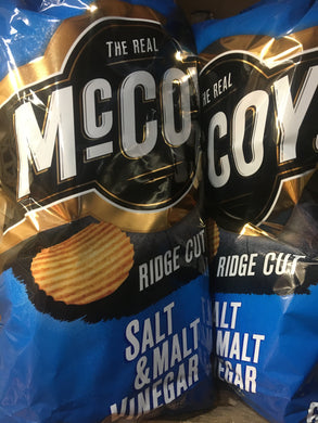 12x McCoy's Ridge Cut Crisps Salt & Malt Vinegar (2 Packs of 6x25g)