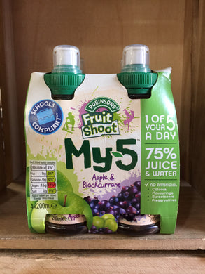 Robinsons Fruit Shoot My5 Apple and Blackcurrant 4x200ml