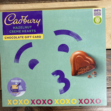 Cadbury Hazelnut Creme Hearts 20x Chocolates Gift Card (114g)