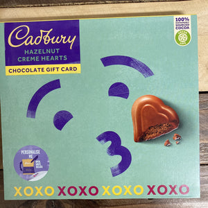 Cadbury Hazelnut Creme Hearts 20x Chocolates Gift Card (114g)