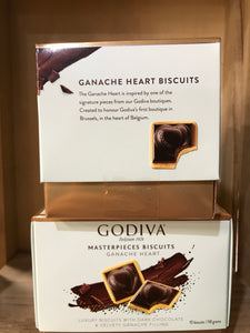 20x Godiva Masterpiece Biscuits Dark Ganache Heart (2 Box's of 10 Biscuits)