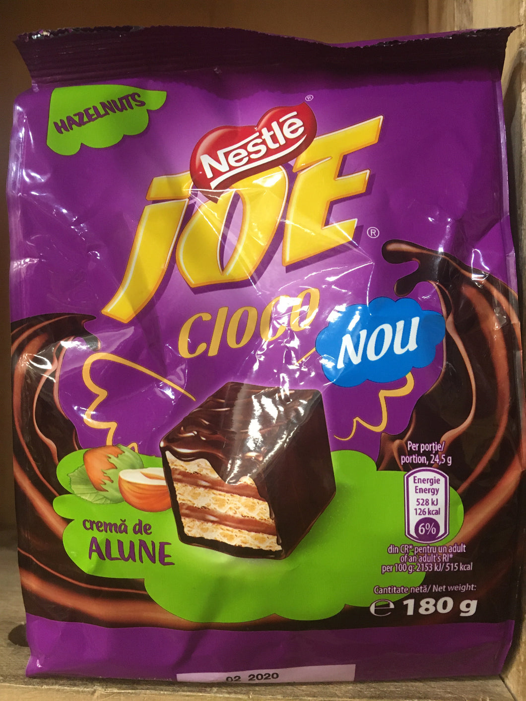 Nestle Joe Mini Hazelnut Filled Wafer, Covered in Chocolate 180g