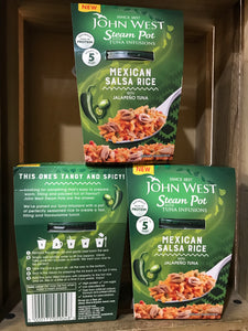 3x John West Steam Pot with Tuna Infusions (3x140g)