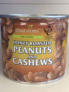 Thurstons Honey Roasted Peanuts & Cashews in Tin 110g
