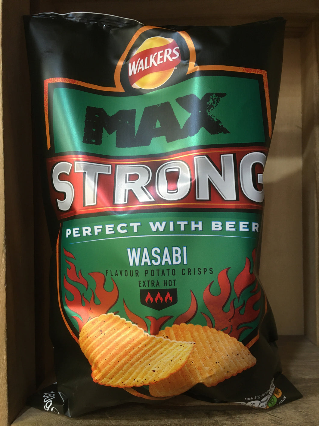 Walkers Max Strong Wasabi Crisps Sharing Bag 150g