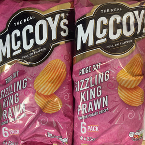 Mccoys Sizzling King Prawn Crisps