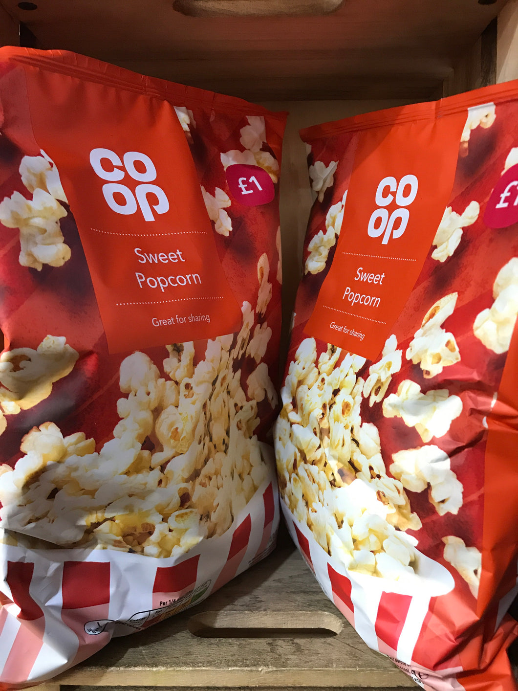 2x Co-op Sweet Popcorn (2x100g)