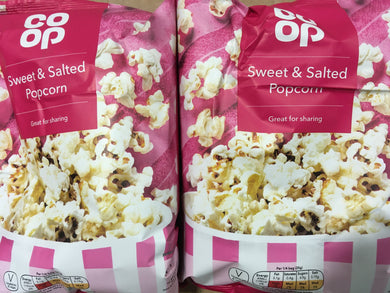 4x Co-Op Sweet & Salted Popcorn Bags (4x100g)