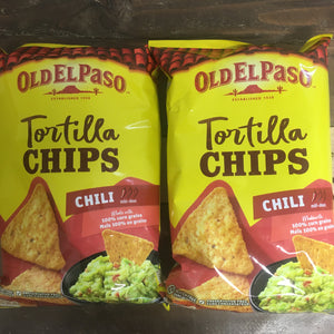 2x Old El Paso Mexican Crunchy Chili Tortilla Chips (2x185g)