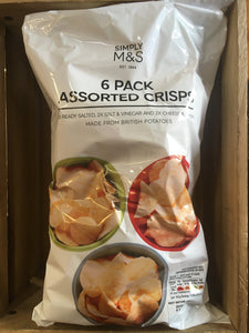 36x Packets of M&S Assorted Crisps 6x6 Packs (6x6x25g)