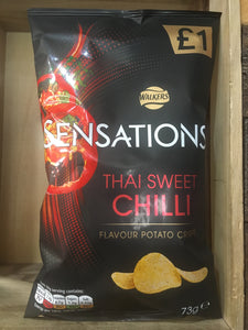 12x Bags of Walkers Sensations Thai Sweet Chilli Crisps (12x73g)