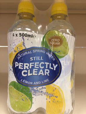 Perfectly Clear Still Water Lemon & Lime 4x500ml