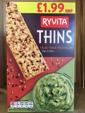 Ryvita Thins Multi-Seed Flatbreads 125g