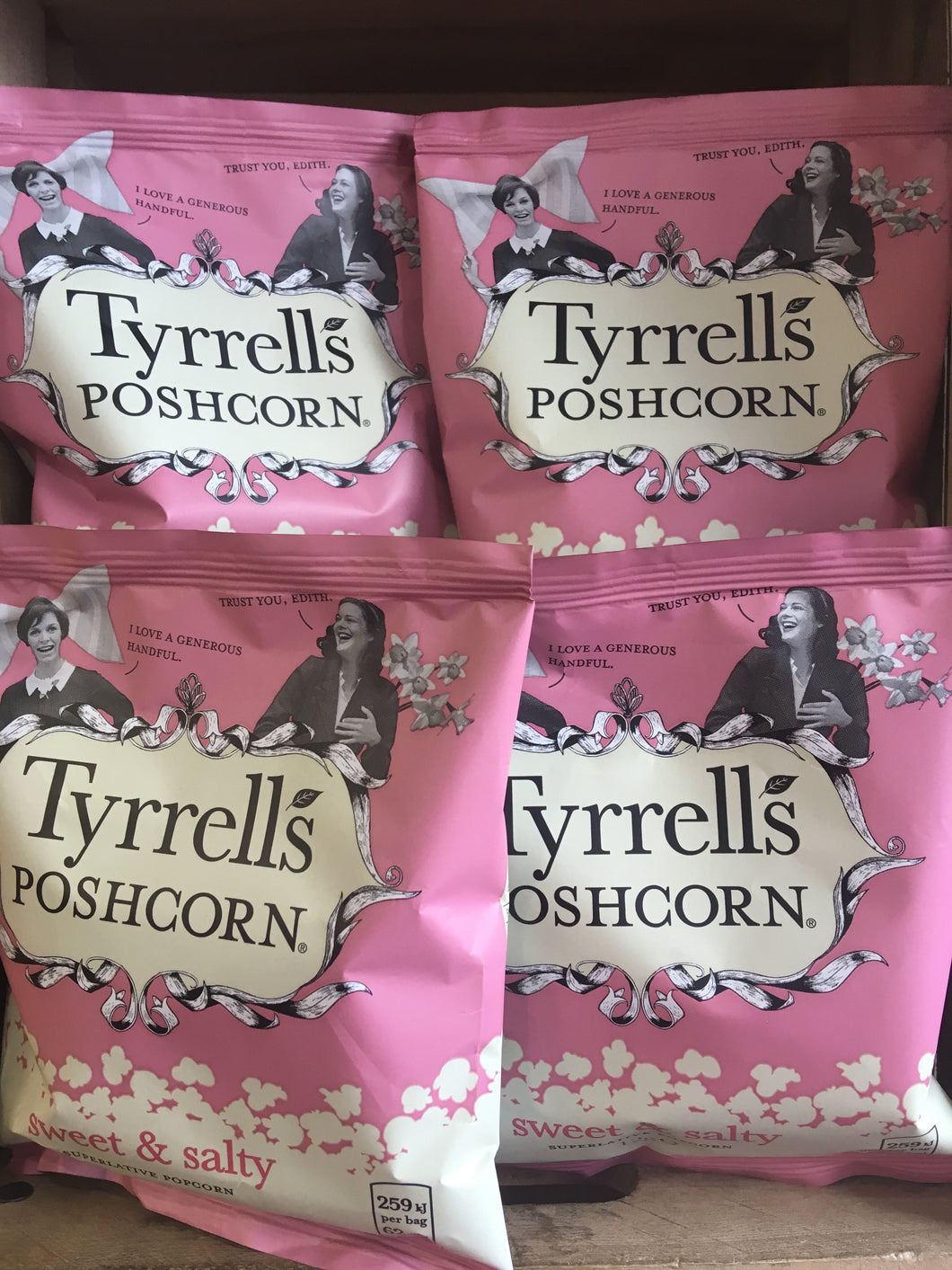 8x Tyrrells Sweet & Salty Poshcorn (8x12g) Popcorn