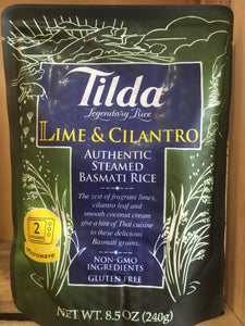 Tilda Lime & Cilantro Basmati Steamed Rice 240g